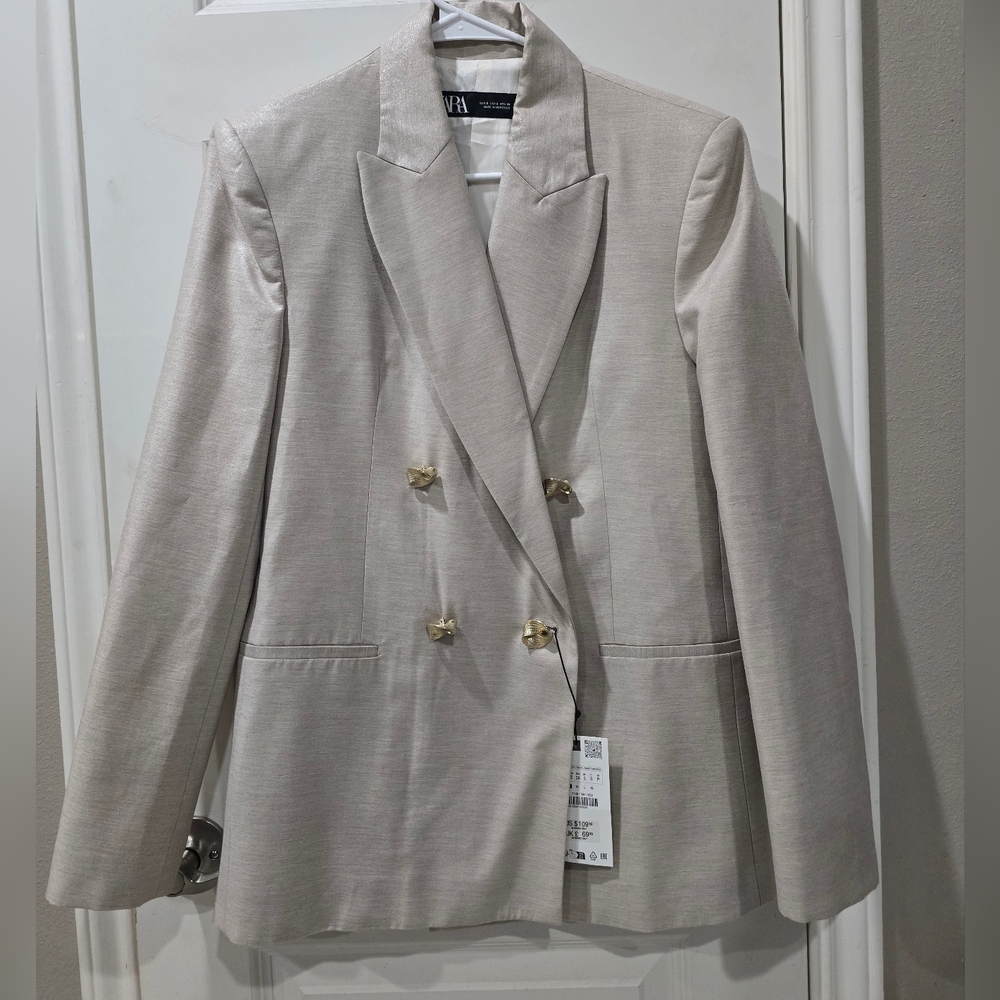 Zara Women's Cream Blazer